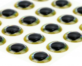 Ultra 3D Epoxy Eyes, Yellow, 8 mm